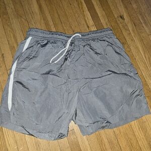 American Eagle Outfitters Gray Athletic Shorts with Elastic Waistband